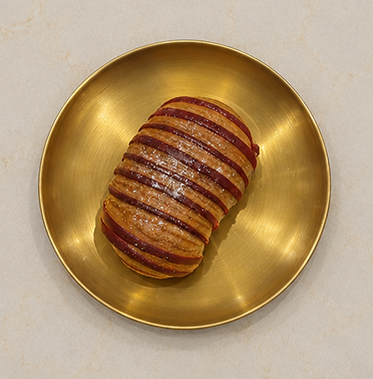 Pain au chocolat fourré à la framboise