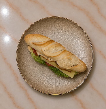 Sandwich crudités poulet nature